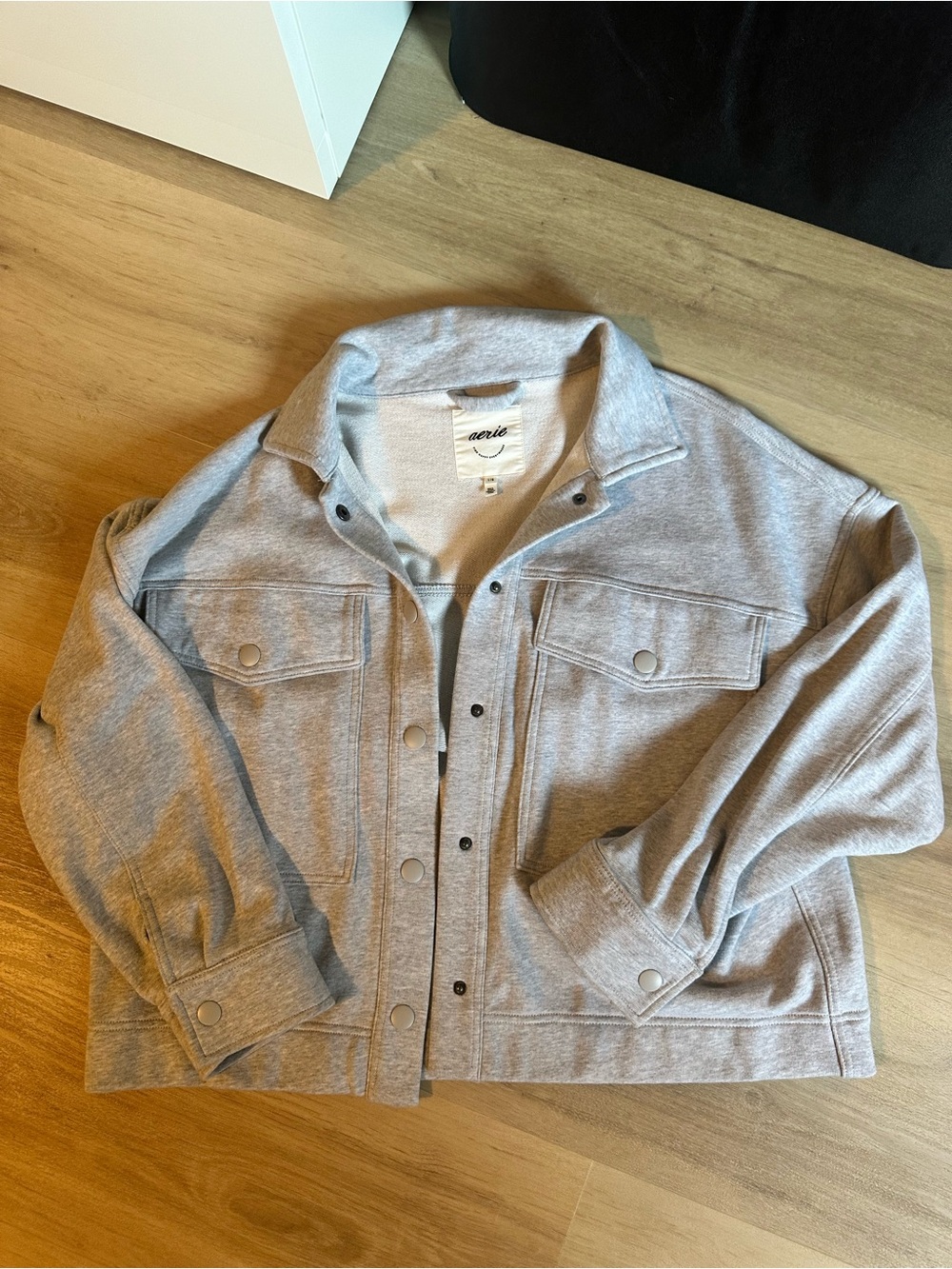 aerie Light Gray Bomber Jacket